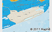 Shaded Relief Map of Zavala, political outside