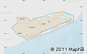 Shaded Relief Map of Zavala, single color outside