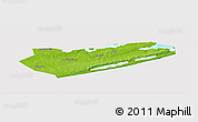 Physical Panoramic Map of Zavala, cropped outside