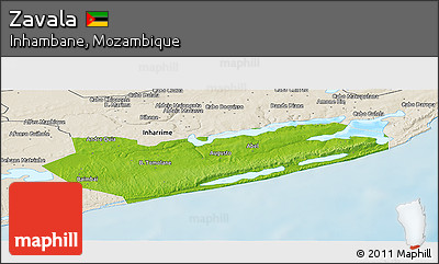 Physical Panoramic Map of Zavala, shaded relief outside