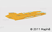 Political Panoramic Map of Zavala, cropped outside