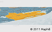 Political Panoramic Map of Zavala, semi-desaturated