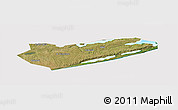 Satellite Panoramic Map of Zavala, cropped outside