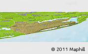 Satellite Panoramic Map of Zavala, physical outside