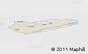 Shaded Relief Panoramic Map of Zavala, cropped outside