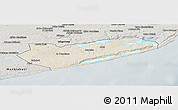 Shaded Relief Panoramic Map of Zavala, semi-desaturated