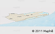 Shaded Relief Panoramic Map of Zavala, single color outside