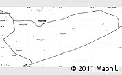Blank Simple Map of Zavala