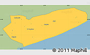 Savanna Style Simple Map of Zavala, single color outside