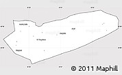 Silver Style Simple Map of Zavala, cropped outside