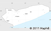 Silver Style Simple Map of Zavala, single color outside