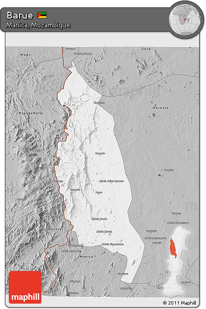 Gray 3D Map of Barue