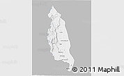 Gray 3D Map of Barue, single color outside