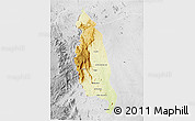 Physical 3D Map of Barue, lighten, desaturated