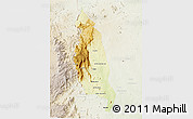 Physical 3D Map of Barue, lighten
