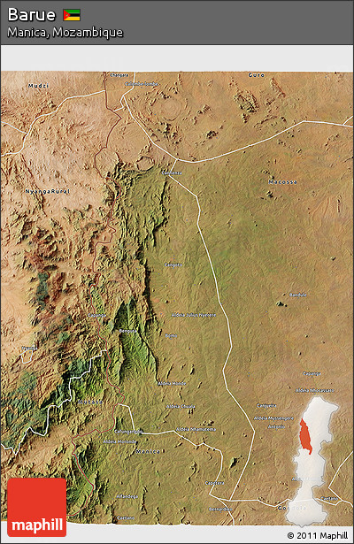 Satellite 3D Map of Barue