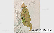 Satellite 3D Map of Barue, lighten