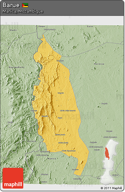 Savanna Style 3D Map of Barue