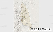 Shaded Relief 3D Map of Barue, lighten
