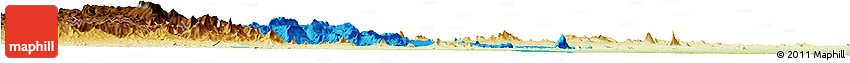 Political Horizon Map of Barue, physical outside