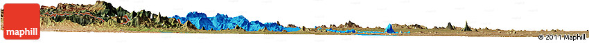 Political Horizon Map of Barue, satellite outside