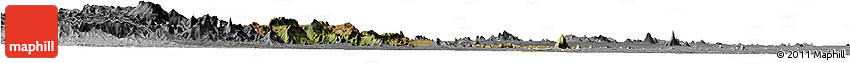 Satellite Horizon Map of Barue, desaturated
