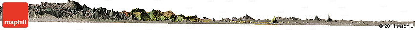 Satellite Horizon Map of Barue, semi-desaturated