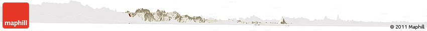 Shaded Relief Horizon Map of Barue, cropped outside