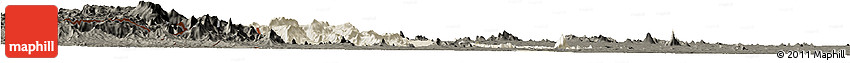 Shaded Relief Horizon Map of Barue, darken