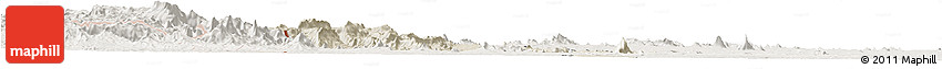 Shaded Relief Horizon Map of Barue, lighten