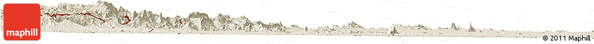 Shaded Relief Horizon Map of Barue