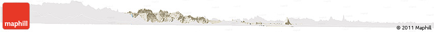 Shaded Relief Horizon Map of Barue, single color outside