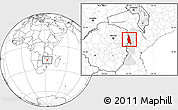Blank Location Map of Barue, highlighted parent region