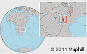 Gray Location Map of Barue