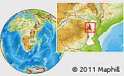 Physical Location Map of Barue, highlighted parent region