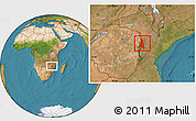 Satellite Location Map of Barue