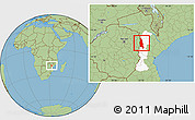Savanna Style Location Map of Barue, highlighted parent region