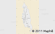 Classic Style Map of Barue, single color outside