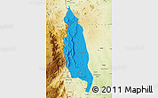 Political Map of Barue, physical outside