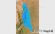 Political Map of Barue, satellite outside