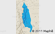 Political Map of Barue, shaded relief outside