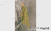 Satellite Map of Barue, semi-desaturated