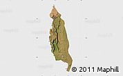 Satellite Map of Barue, single color outside