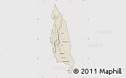 Shaded Relief Map of Barue, cropped outside