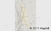 Shaded Relief Map of Barue, semi-desaturated