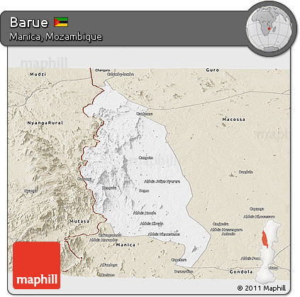 Classic Style Panoramic Map of Barue