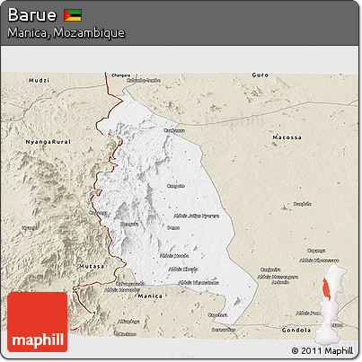 Classic Style Panoramic Map of Barue