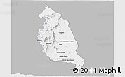 Gray Panoramic Map of Barue, single color outside