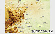 Physical Panoramic Map of Barue