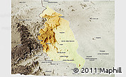 Physical Panoramic Map of Barue, semi-desaturated
